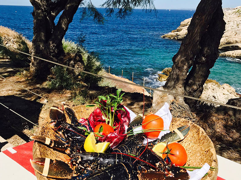 Terrasse bord de mer marseille la grotte