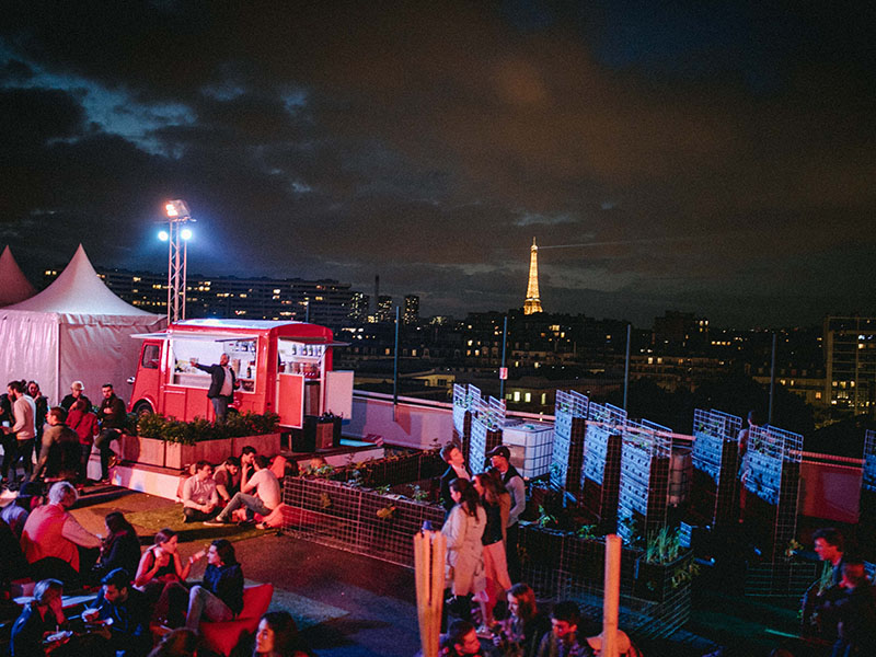 Le Jardin Suspendu rooftop nuit